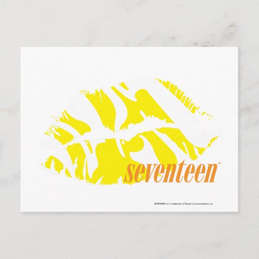 Zebra geel briefkaart (Voorkant)