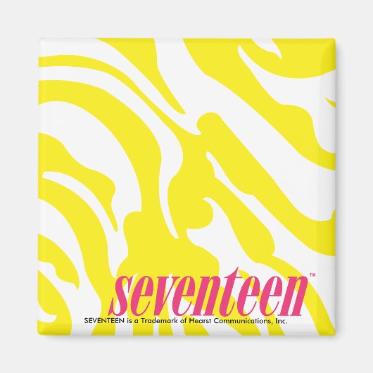 Zebra geel magneet (Voorkant)