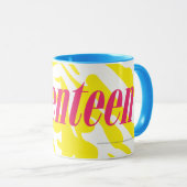 Zebra geel mok (Voorkant rechts)