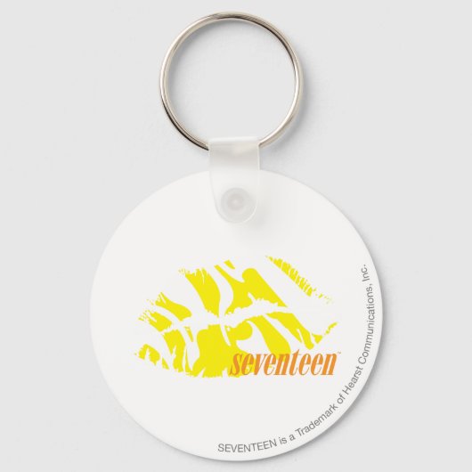 Zebra geel sleutelhanger (Voorkant)