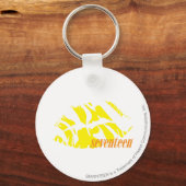 Zebra geel sleutelhanger (Voorkant)