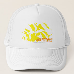 Zebra geel trucker pet