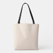 Zebra geïnspireerd zwart en beige Sierkussen Tote Bag (Achterkant)