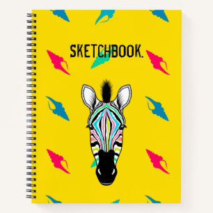 Zebra gele schets notitieboek