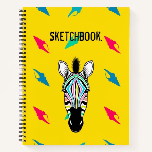 Zebra gele schets notitieboek (Voorkant)