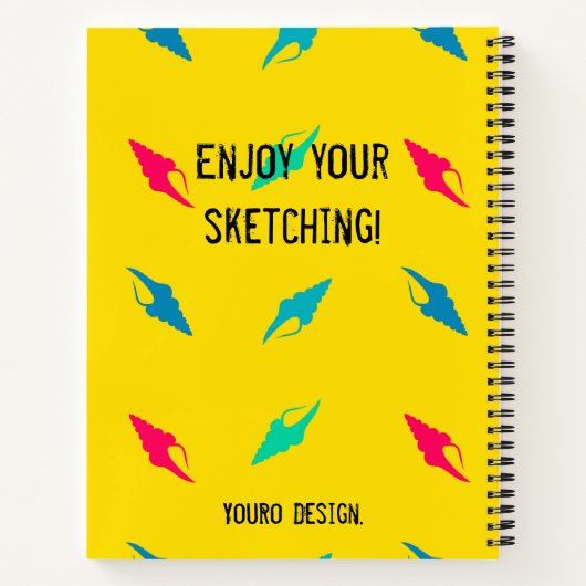 Zebra gele schets notitieboek (Achterkant)