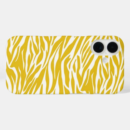 Zebra gele strepen Case-Mate iPhone case (Achterkant (horizontaal))