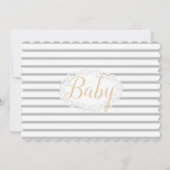 Zebra Genderneutraal Safari Baby shower Kaart (Achterkant)