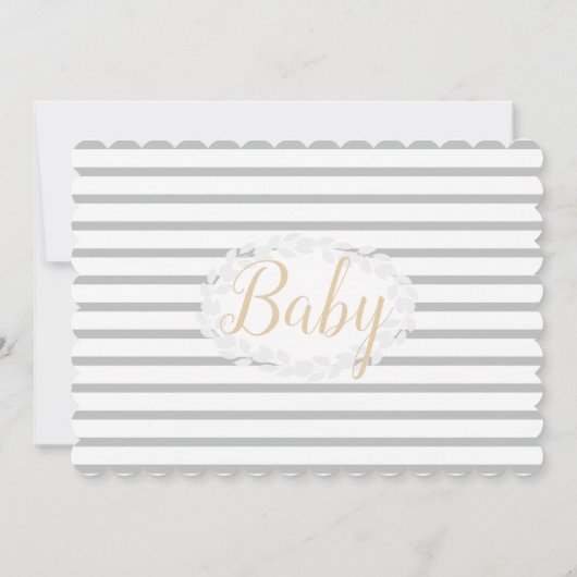 Zebra Genderneutraal Safari Baby shower Kaart (Achterkant)