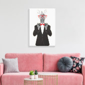 Zebra Gentleman Canvas Afdruk (Insitu (Woonkamer))
