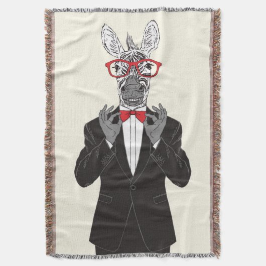 Zebra Gentleman Deken (Voorkant Verticaal)