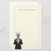 Zebra Gentleman | Jouw namen toevoegen Briefpapier (Voorkant / Achterkant)