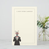 Zebra Gentleman | Jouw namen toevoegen Briefpapier (Staand voorkant)