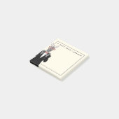 Zebra Gentleman | Jouw namen toevoegen Post-it® Notes (Schuin)