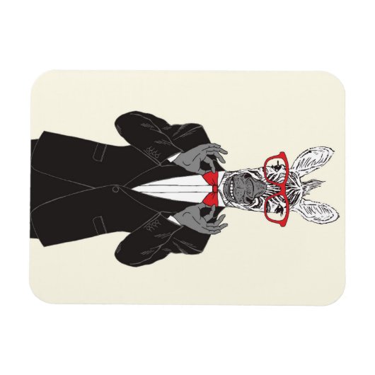Zebra Gentleman Magneet (Horizontaal)