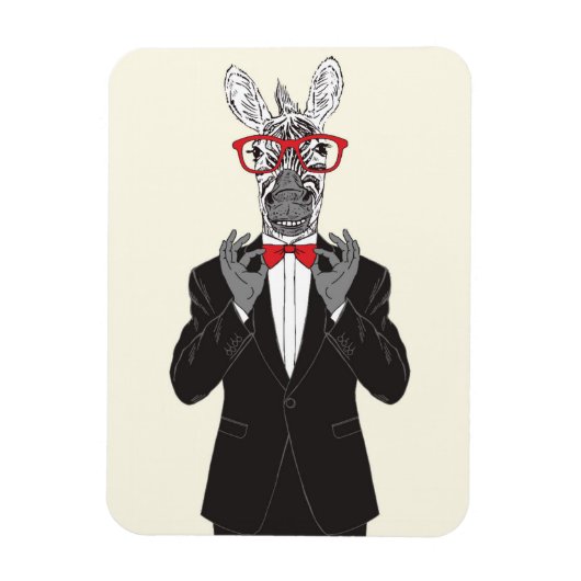Zebra Gentleman Magneet (Verticaal)