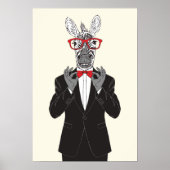 Zebra Gentleman Poster (Voorkant)