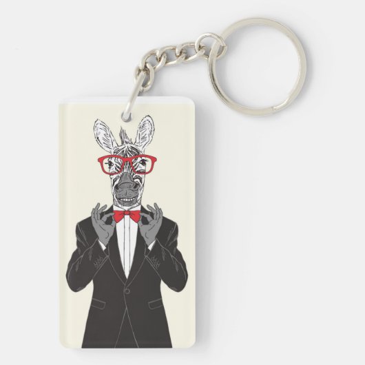 Zebra Gentleman Sleutelhanger (achterkant)