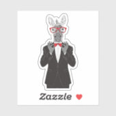 Zebra Gentleman Sticker (Vel)