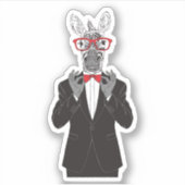 Zebra Gentleman Sticker (Voorkant)