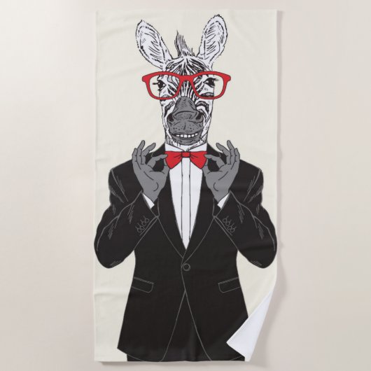 Zebra Gentleman Strandlaken (Voorkant)