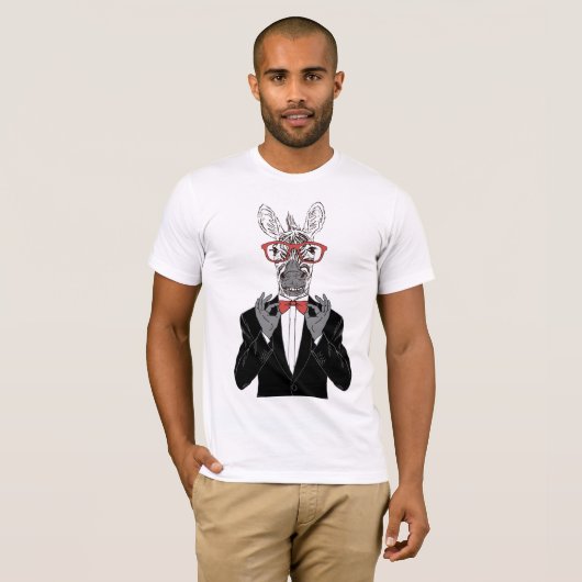 Zebra Gentleman T-shirt (Voorkant volledig)