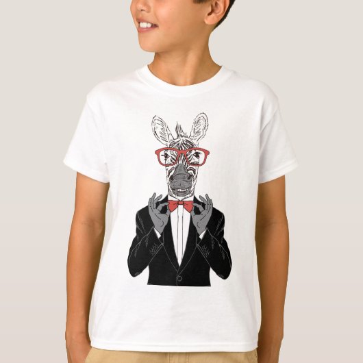Zebra Gentleman T-shirt (Voorkant)