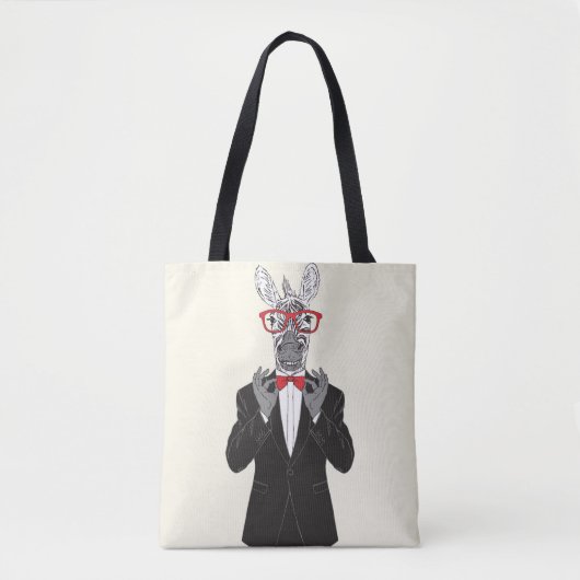 Zebra Gentleman Tote Bag (Voorkant)