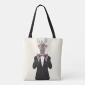 Zebra Gentleman Tote Bag (Achterkant)