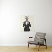 Zebra Gentleman Wandkleed (In situ)