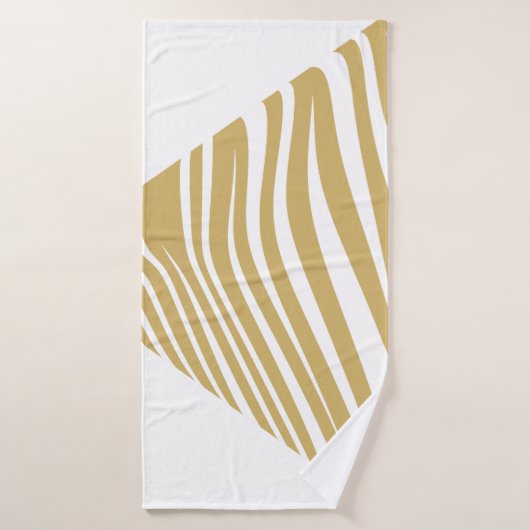 Zebra Geometrisch wit & beige Bad Handdoek (Badhanddoek)
