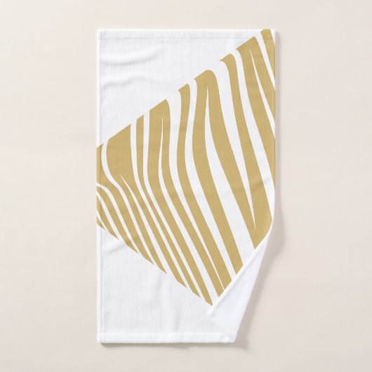 Zebra Geometrisch wit & beige Bad Handdoek (Handdoek)