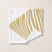 Zebra Geometrisch wit & beige Bad Handdoek (Wasdoekje)