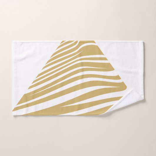 Zebra Geometrisch wit & beige Bad Handdoek (Handdoek)