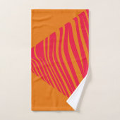 Zebra geometrische oranje fucsia bad handdoek (Handdoek)