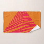 Zebra geometrische oranje fucsia bad handdoek (Handdoek)