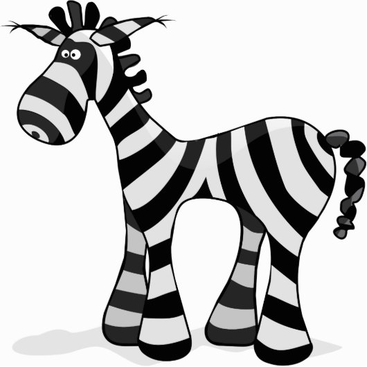 zebra - Gepersonaliseerd Fotobeeldje Magneet (Voorkant)