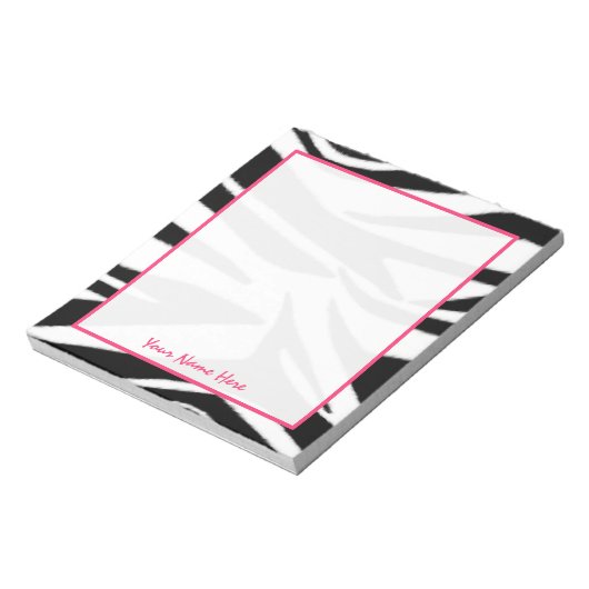 Zebra Gepersonaliseerd Notitieblok (Linkerzijde)