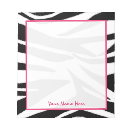 Zebra Gepersonaliseerd Notitieblok (Voorkant)