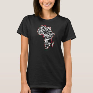 Zebra gestreept continent Afrika T-shirt