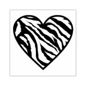 Zebra Gestreept Hart Rubberstempel (Afrduk)