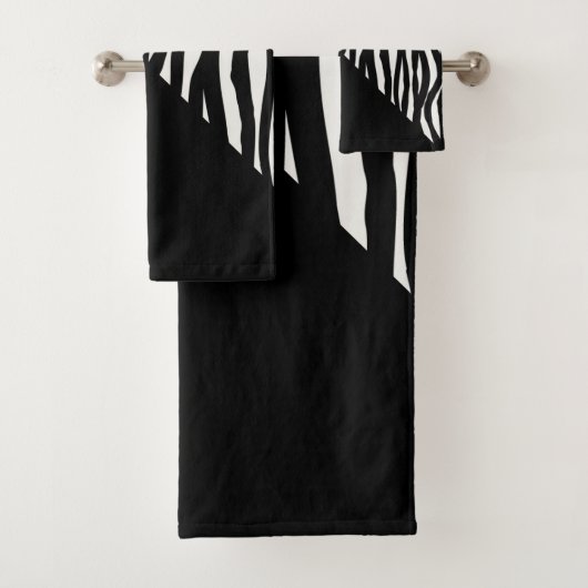 Zebra gestreept multi-patroon bad handdoek (Insitu)