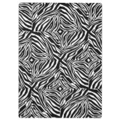 Zebra gestreept tapijt in zwart-wit patroon klembord (Achterkant)