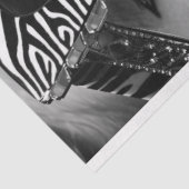 Zebra Gestreepte Glam Strass Zonnebril Decoupage Tissuepapier (Detail)