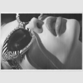 Zebra Gestreepte Glam Strass Zonnebril Decoupage Tissuepapier (Voorkant)