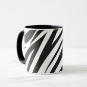 Zebra gestreepte Mok voor patroonkoffie (Voorkant links)