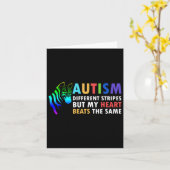 Zebra Gezegde Inspirerend Autisme Kaart (Gele Bloem)