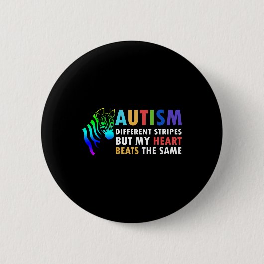 Zebra Gezegde Inspirerend Autisme Ronde Button 5,7 Cm (Voorkant)