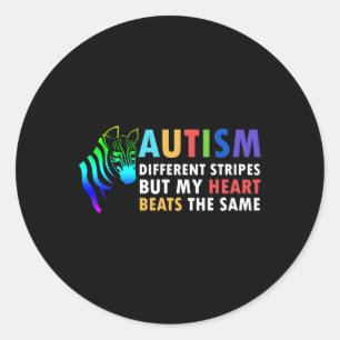 Zebra Gezegde Inspirerend Autisme Ronde Sticker