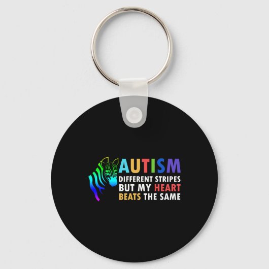 Zebra Gezegde Inspirerend Autisme Sleutelhanger (Voorkant)
